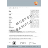 ISO kalibračný certifikát - anemometer - 4 kalibračné body